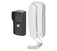 EMOS Set di citofono Audio per Montaggio a Parete, Design Elegante, Kit Audio/citofono con possibilità di apriporta, Facile da Usare