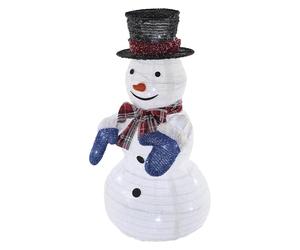 EMOS - Simpatico pupazzo di neve con 60 LED e scintille per interni ed esterni - 60 cm pupazzo di neve con catena luminosa - decorazione natalizia efficace per giardino, terrazza, veranda o ingresso