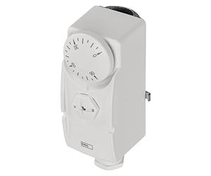 EMOS - termostato analogico con manopola e molla a spirale - manuale, cablato - sistemi di riscaldamento e raffreddamento - regolazione della temperatura 0-90 °C - montaggio a superficie - bianco