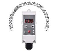 EMOS P5683 - Termostato regolabile con sensibilità all'interruttore, molla a vite e display digitale/termostato a tubo, gamma di regolazione da 5 °C a 80 °C, 45 x 45 x 110 mm