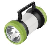 EMOS Torcia a LED ricaricabile, con 7 modalità di luce, lanterna da campeggio con funzione power bank, lampada a batteria, lampada da lavoro 350 lm, 260 m, cavo di ricarica USB-C incluso