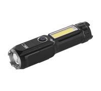 EMOS Torcia LED ricaricabile per esterni, messa a fuoco, flusso luminoso 150 lumen, 150 m, 1200 mAh, batteria 4,5 ore, IP44, impermeabile, cavo di ricarica USB incluso