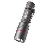 EMOS ULTIBRIGHT - Torcia tascabile impermeabile con luce a LED Cree da 340 lm, portata 200 m, in metallo resistente con clip per esterni, per sport all'aria aperta, colore: Nero