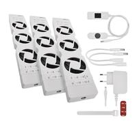 EMOS - Ventilatore per riscaldamento per risparmiare energia e costi di riscaldamento, set iniziale TRIO, 3 ventilatori con sensore di temperatura con regolatore, caricatore e accessori