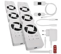 EMOS - Ventilatore riscaldante per risparmiare energia e costi di riscaldamento, set iniziale DUO, 2 ventilatori riscaldanti incl. sensore di temperatura con regolatore, caricatore e accessori