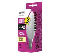 Emos zq3210 a +, Lampadina a LED Classic Candle, Bianco caldo, vetro, 4 W, E14, trasparente, 4 x 11 cm
