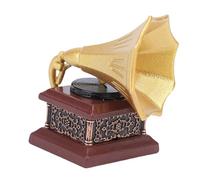 Emoshayoga Accessorio per Casa delle Bambole con Grammofono in Miniatura | Arredamento retrò, materiale in resina, display versatile