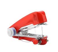 Emoshayoga Macchina da Cucire Portatile Mini Cucitrice Manuale Portatile Compatta e Resistente per Viaggi Domestici di Artigianato Fai-da-te 1 unità (Rosso)