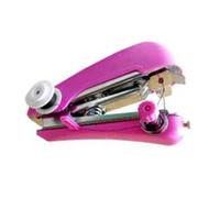 Emoshayoga Macchina da Cucire Portatile Mini Cucitrice Manuale Portatile Compatta e Resistente per Viaggi Domestici di Artigianato Fai-da-te 1 unità (Rosa)