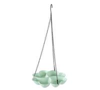 Emoshayoga Mangiatoia per Uccelli Sospesa Mangiatoia per Uccelli con Piattaforma Resistente Alle Intemperie per Selvatici Nei Giardini con Balcone con Struttura in ABS