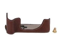 Emoshayoga Mezza custodia per fotocamera in pelle PU con apertura inferiore per XT200, borsa protettiva in stile retrò, struttura solida, caffè