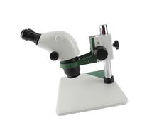 Emoshayoga Microscopio Composto Binoculare con Zoom Continuo 3D 6,5-65X, Lega di Alluminio, 2 Oculari, per Campo Ingegneristico