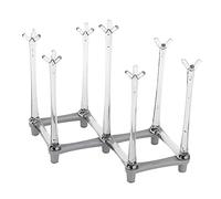 Emoshayoga Portabicchieri, stendibiancheria scolabottiglie retrattile supporto squisito durevole per bicchieri da (Grigio chiaro)