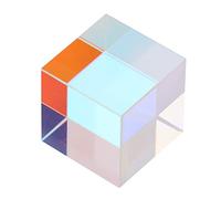 Emoshayoga Prisma Cubico a X in Vetro Ottico K9 per Esperimenti di Luce, Prisma Cubico a 6 Lati per Decorazioni per Foto per L'insegnamento delle Scienze (1,5 * 1,5*, cm)