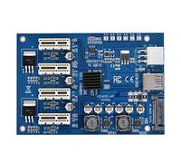 Emoshayoga Scheda Adattatore Extender Convertitore PCI-E da 1X a 4X USB 3.0 per, Kit di Espansione Scheda PCI-E per Computer Desktop, Larghezza di Banda 5 Gbps, per Appassionati di Tecnologia