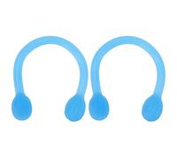Emoshayoga Set di Corde per Yoga in Silicone con Elevata elasticità per L'allenamento della Forza, Compatto e Portatile, Blu, 2 Pezzi