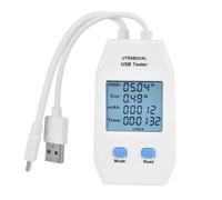 Emoshayoga Tester USB, Misurazione della Corrente di Tensione del Display | Materiale ABS, Rilevatore di capacità del Caricatore Portatile, per Protocollo di Ricarica Rapida QC3.0, Cavo Dati USB D+