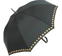 Emoticon - Ombrello grande, stabile, con stampa automatica Smile, Black border (Nero) - .