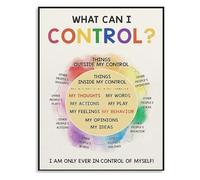 Emotion Feeling Wheel Poster Canvas Wall Art Emotional Intelligence Guide for Office Counseling Decor(Unframed,08x12inch(20x30cm))