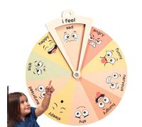 Emotion Wheel - Tabella delle ruote decorativa creativa in legno | Ruota emotiva per consulente del personale sociale, scuola, aula, consulenza, casa, bambini, insegnanti prescolari