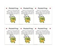 Emotional Hug Card, 6 Little Frog Hugs Cards, Resin, Paper Inspirational Greeting Cards for Friends and Family, Keepsake for Birthday and Wedding, 2.76x2.76 Inches
