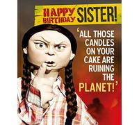 Emotional Rescue Biglietto di compleanno con immagine sputante, biglietto di compleanno divertente per sorella, Greta Thunberg, design, 154 x 184, ZRLW9560