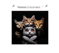 Emotional Rescue Click, Like & Share Biglietto di compleanno per lei, Mammaaaa, Just Killed a Mouse…. Biglietto di compleanno femminile, divertente biglietto di compleanno per lei