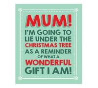 Emotional Rescue Jam & Toast divertente biglietto di Natale per mamma, mamma, I'm going to lie under the Christmas Tree..., 18,4 x 15,4 cm, multicolore