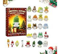 emotional support advent calendar,advent calendar 2025,acrylic decor 24 days countdown calendar,24 Unique Emotional Support Tools,Holiday Décor for All Ages-A