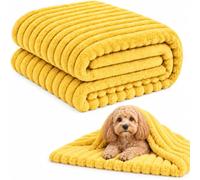 Emotional Support Blanket for Dogs (Yellow,19.7*27.6 in) | Dog Security Blanket, Soft and Comfortable Blankets for Sofa, Bed, Car Seat