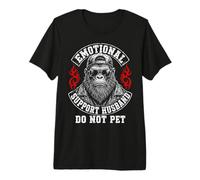 Emotional Support Husband Do Not Pet Funny Gorilla Maglietta Premium