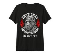 Emotional Support Husband Do Not Pet Funny Gorilla Maglietta Premium