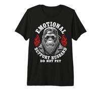 Emotional Support Husband Do Not Pet Funny Gorilla Maglietta Premium