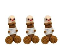Emotional Support Pickle, bambola positiva fatta a mano, divertente decorazione da scrivania all'uncinetto, regalo ispiratore, per donne, mamma, migliore amica (bambola spoof, 1/3 pezzi)