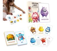 Emotions Flash Cards, Realistic Picture Deck, Educational Learning Tool, Visual Toddler Development Aid, Compact Teaching Flashcard Set for Children, Toddler, Kid, Boys, Girls, Classroom, Home