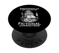 Emotivamente attaccato ai libri Fantasy Romance Bookish PopSockets PopGrip Adesivo