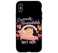 Emotivamente distaccato ma caldo Cat Coquette Custodia per iPhone X/XS