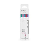 Emott - Uni Ball, set di 5 pennarelli Uni Mitsubishi Candy pop, con punta fine 0,4 mm, per scrivere, disegnare, tratteggiare con stile, verde, ultravioletto, rosa chiaro, corallo, azzurro