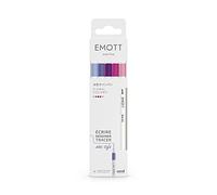 Emott - Uni Ball, set di 5 pennarelli Uni Mitsubishi Floral colors, con punta fine 0,4 mm, per scrivere, disegnare, tratteggiare con stile, malva, lilla, rosa caramella, rosa acceso, nebbia marina