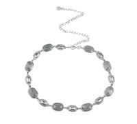 EMOTTOS Cintura a catena Concho per donna, Cintura in metallo intagliato regolabile Western Cowboy Cowgirl per donne, Cinture boho squisite per jeans vestito(F-SILVER)