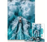 Emozionante puzzle a tema "Giro in mare" per ragazzi, 1000 pezzi, stimola la memoria, divertente e rilassante, con bordi precisi, un regalo artistico 38x26cm
