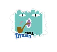 Emozione Blu Chill Smoke Cat Adesivi Citazione Sogno Decalcomanie in Vinile