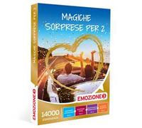 Emozione3 - Cofanetto regalo Magiche sorprese per 2 - Un piacevole soggiorno o una deliziosa cena o un'esperienza relax o un'attività sportiva per 2 persone - Idea regalo originale