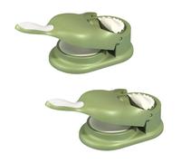 Empanada - Stampo per ravioli, 2 in 1, per cottura manuale, per empanada, ravioli, pirogi e torte a mano, 2 pezzi, colore: verde