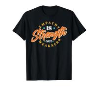 Empathy is Strength, Not Weakness Maglietta con Stampa Grafica Economica, Uomo, Nero, S