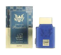 Emper Presidente Al Qaid Eau De Parfum, profumo unisex da 100 ml, con note di Oud, cannella, noce moscata, gelsomino, legno di sandalo e molto altro ancora.