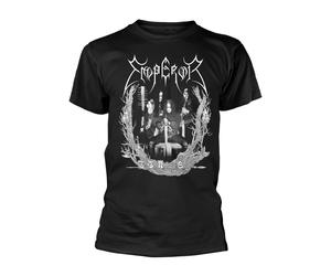 EMPEROR - NIGHTSIDE OLD SCHOOL BLACK T-Shirt, Front & Back Print X-Large