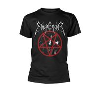 EMPEROR - PENTAGRAM 2014 BLACK T-Shirt, Front & Back Print Large