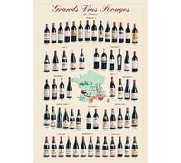 Empire 536 709 Educational - Educazione Vini francesi - Grands Vins Rouges de France Educazione Poster Poster - Versione in Lingua Inglese - Formato 68 x 98 cm