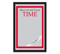 Empire 538086 Fun - Quadro Man of the Year su specchio stampato, con cornice in plastica effetto legno, 20 x 30 cm, multicolore